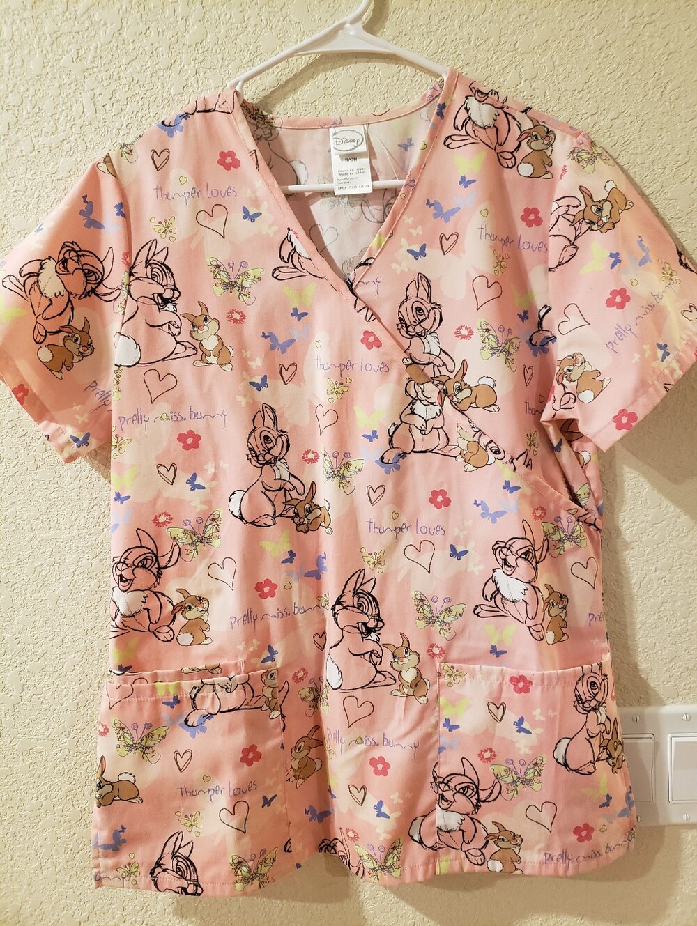 Disney Pink Thumper & Friends Scrub Top